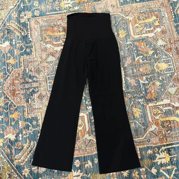 blue dress for baby girl Black Cropped Maternity Dress Pants – PinkBlush main image 0